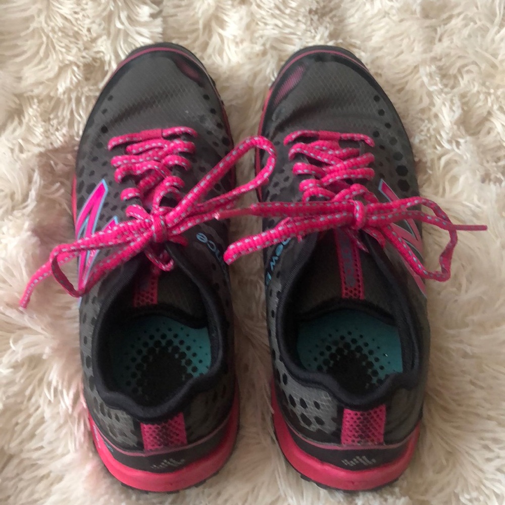 New Balance running shoes- black, grey, hot pink